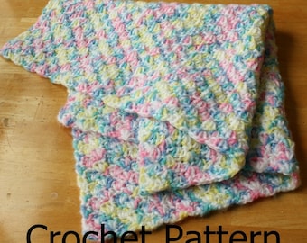 Easy Crochet Baby Blanket Pattern: Shell Stitch Afghan (PDF Pattern)