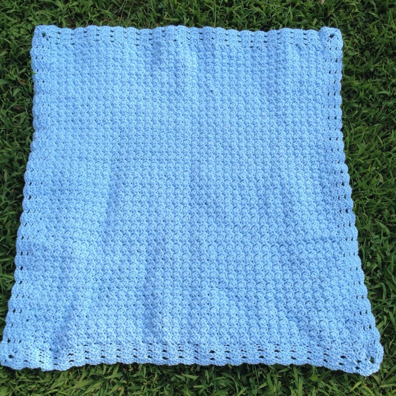 Heirloom Baby Blanket Baby Afghan Blanket Light Blue Baby Etsy