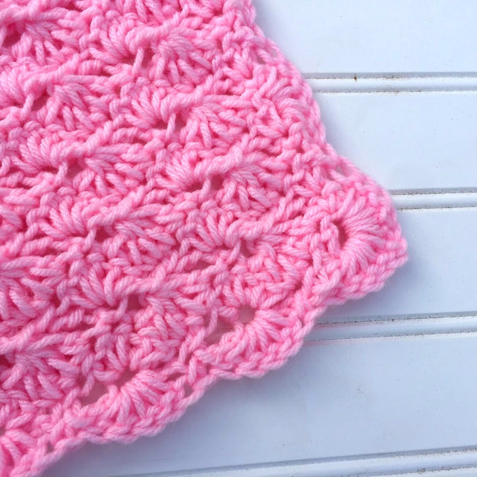 Crochet Baby Blanket Pattern: Easy Shell Stitch Afghan (PDF Pattern) - Etsy