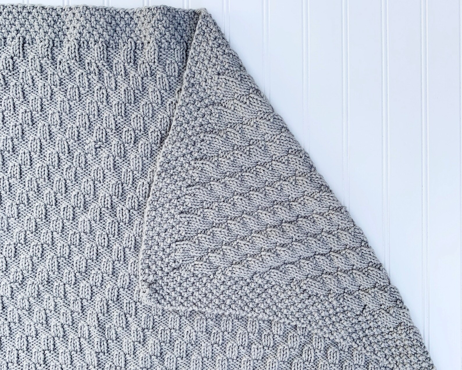 Knit Baby Blanket Pattern Knit Houndstooth Blanket Easy Etsy