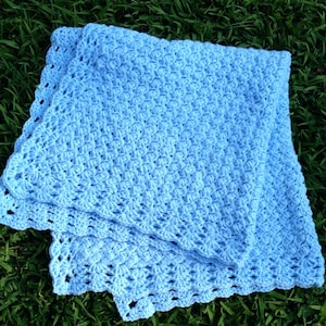 Crochet Baby Blanket Pattern: Shell Stitch Afghan (PDF Pattern)
