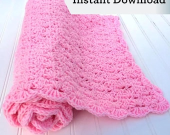 Easy Crochet Baby Blanket Pattern: Beginner Afghan (PDF Pattern)
