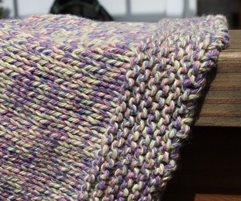 Baby blanket knit pattern, knit round baby blanket pattern, knit baby afghan pattern, knit blanket pattern, knit carseat blanket pattern image 3