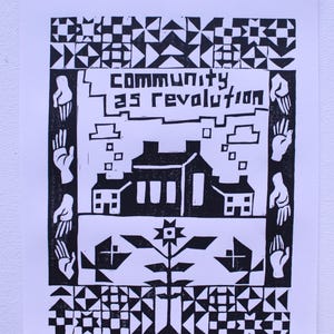 Community as Revolution Quilt Original Art Print