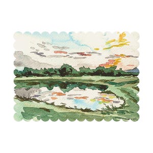 Postal - 'Puesta de sol arcoiris'