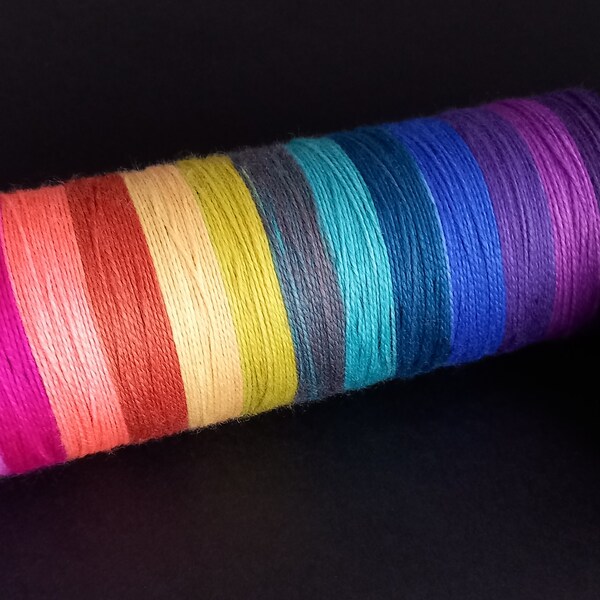 Fairy Lights - 14 -colour self-striping sock yarn, rainbow, high-twist 100g