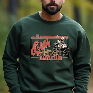 Cool Dads Club Sweatshirt, Cowboy Hoodie, Funny Husband Sweater, Western Dad Sweatshirt, Father&#39;s Day Gift, Daddy Sweatshirt, Husband Gift