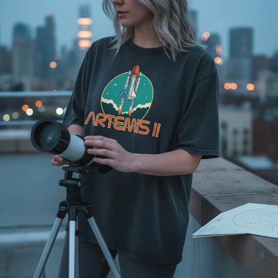 Artemis II Shirt, Women in STEM Tee, Cute Rocket Graphic, Space Exploration Apparel