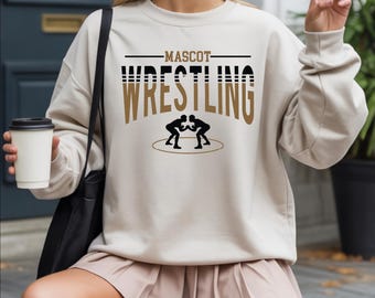 Custom Wrestling Hoodie, Personalized Team Name Sweatshirt Gift