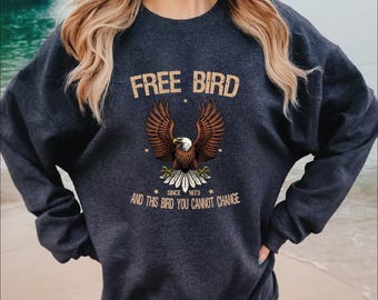 Free Bird Sweatshirt, Old School Band Sweater, Retro Music Hoodie
