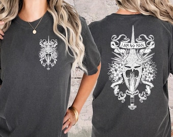 Comfort Colors 'I Am No Man' Shirt, Fantasy Book Lover Tee