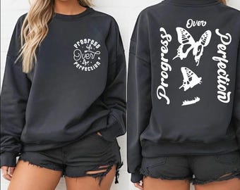 Progress Over Perfection Sweatshirt, Happy First Day Of School Gift, New Teacher Hoodie