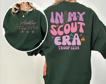 In My Scout Era Sweatshirt, Custom Troop Sweater, Personalized Hoodie