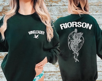 Xaden Riorson Wingleader Sweatshirt, Fourth Wing Merchs, Bookish Sweatshirt, Booktok Onyx Storm Reader Hoodie