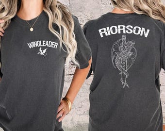 Xaden Riorson Wingleader Shirt, Comfort Colors Fourth Wing Merchs, Bookish Tee, Booktok Onyx Storm Reader TShirt
