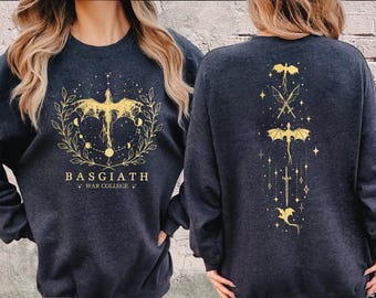 Basgiath War College Sweatshirt: Fourth Wing Fantasy Book Lover Gift