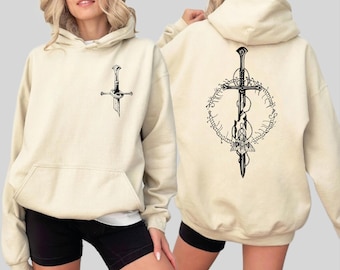 Fantasy Sword Sweatshirt, Mythical Warrior Graphic Tee