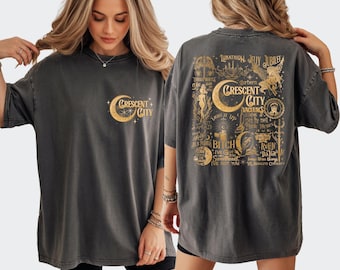 Comfort Colors Crescent City Shirt, House of Flame and Shadow Tee