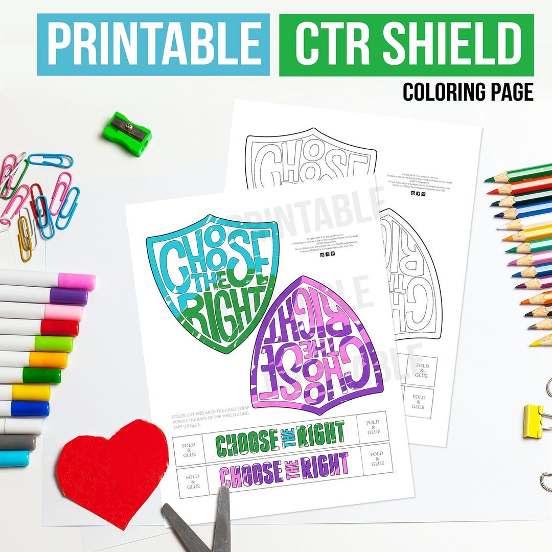Choose the Right Shield Printable Bracelet Primary Activity Days - Etsy