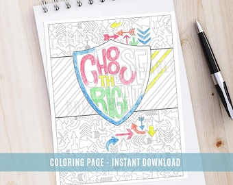 Elige el CTR correcto - Página para colorear imprimible - La Iglesia de Jesucristo de los Santos de los Últimos Días