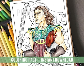 Capitán Moroni - Página para colorear imprimible - La Iglesia de Jesucristo de los Santos de los Últimos Días