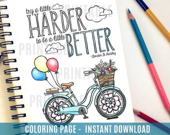 Esfuérzate un poco más para ser un poco mejor - Gordon B Hinkley - Página para colorear imprimible - La Iglesia de Jesucristo de los Santos de los Últimos Días