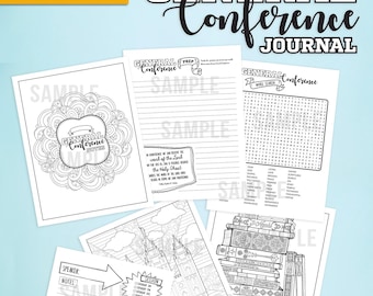 Diario de la Conferencia General y paquete de actividades / Libro de trabajo imprimible para los Santos de los Últimos Días