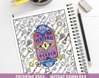 La oración es tu llave personal al cielo Cita de Boyd K Packer - Página para colorear imprimible - La Iglesia de Jesucristo de los Santos de los Últimos Días