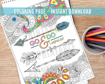 Ve y haz 1 Nefi 3:7 Libro de Mormón - Página para colorear imprimible - La Iglesia de Jesucristo de los Santos de los Últimos Días