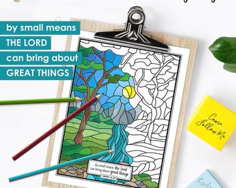 Con pequeños medios el Señor puede lograr grandes cosas - Página para colorear imprimible - La Iglesia de Jesucristo de los Santos de los Últimos Días