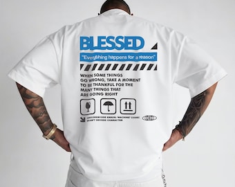 Impresión bendita / Todo sucede por una razón / Diseño de camiseta con cita minimalista / Impresión urbana inspiradora / PNG EPS SVG