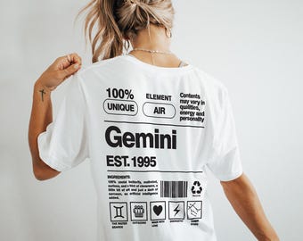 Diseño de camiseta de Géminis: Arte urbano del zodiaco (descarga digital)