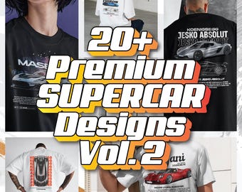 Paquete de diseño de superdeportivos vol. 2 / Gráficos PNG de hiperdeportivos exóticos (descarga digital)