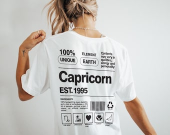 Diseño de camiseta de Capricornio: Gráfico de ropa urbana del zodiaco (descarga digital)