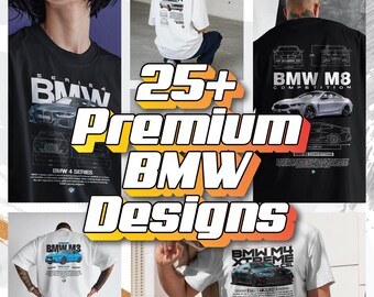 BMW Digital Design Bundle PNG 300 DPI | Performance Car Graphics Pack | High-Resolution Automotive Download