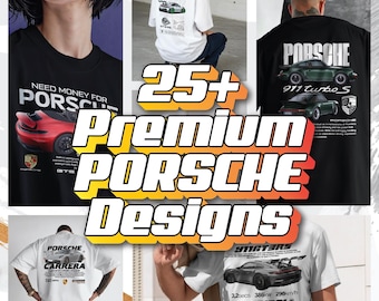 Paquete de diseño Porsche Vol. 1 PNG / Gráficos de coches deportivos de lujo (300 DPI)