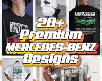 Paquete de diseño de Mercedes-Benz PNG / Paquete de gráficos de coches de lujo (descarga digital)