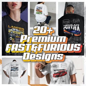 20+ Fast & Furious-inspirerade bildesigner | Bilgrafik (digital nedladdning) | PNG 300DPI
