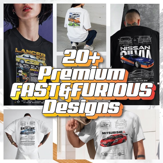 20 + Fast & Furious Inspired Car Design | Automotive Graphics (Digital Download) | PNG 300DPI