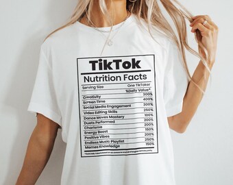TikTok Tシャツプリントデザイン | バイラルクリエイターのタイポグラフィグラフィック | トレンドのデジタルアパレルアート | デジタルダウンロード