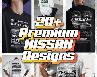 Paquete de gráficos para coches JDM de Nissan Performance / Diseño de automóviles PNG (300 ppp)