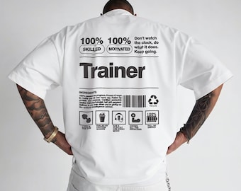 Impresión de entrenador personal / Diseño de camiseta de entrenador de fitness / Ilustración digital de motivación para el gimnasio