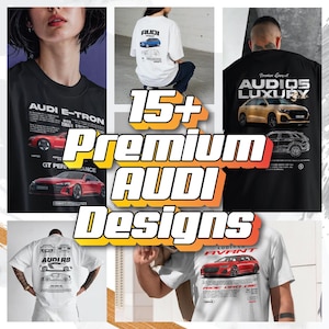 Audi Performance Car Designs | Luxury Automotive Graphics Pack (300 DPI PNG)