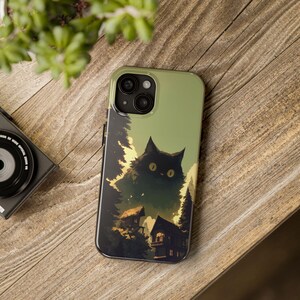 Giant Cat in the Forest Phone Case | Whimsical Fantasy Art | Cute Cat in the Woods iPhone & Samsung Cover