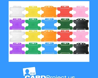 Landscape Single Sided Card Holder for Standard CR80 ID Cards  – Available in 13 Colours – Durable Oxo-Biodegradable Plastic