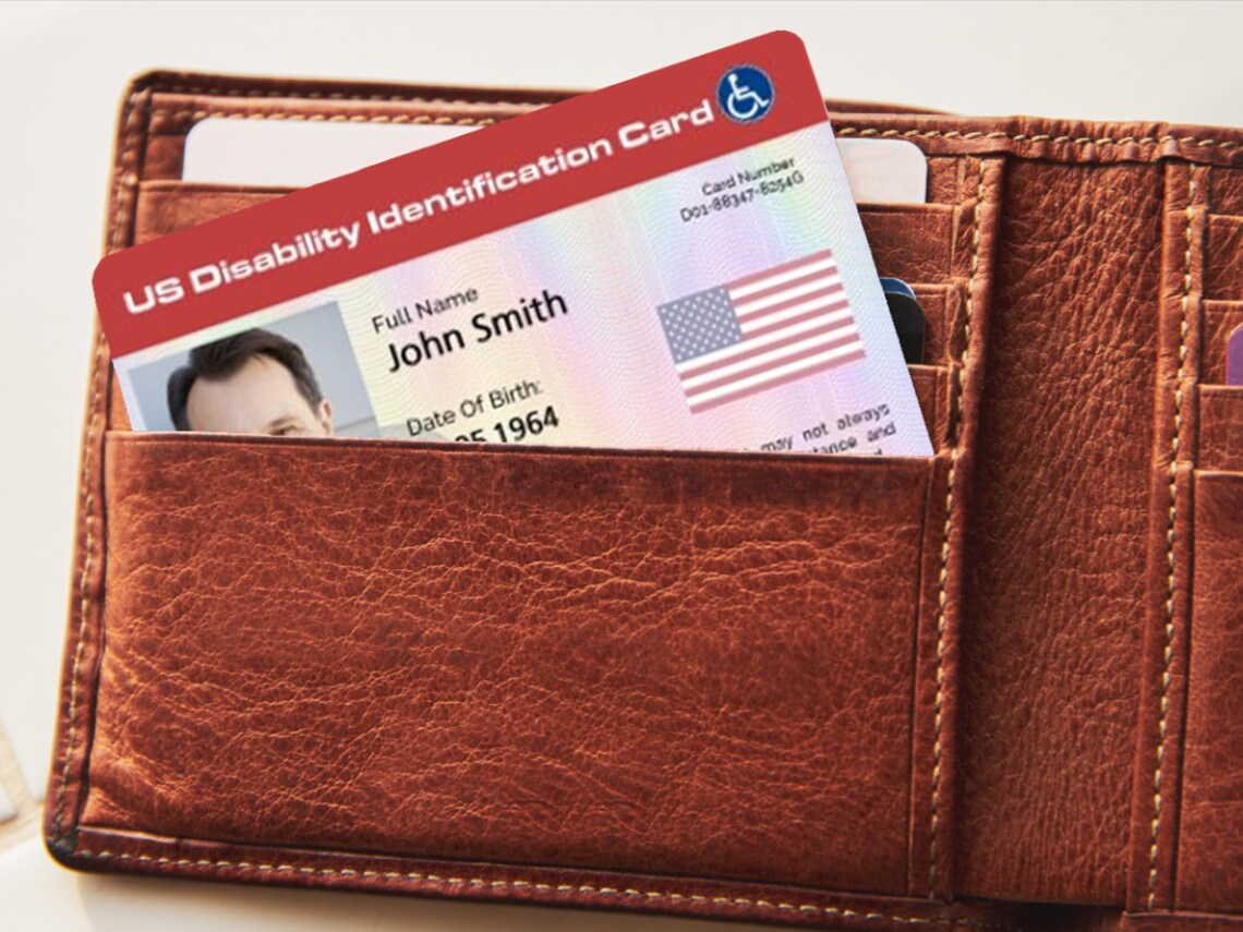 Accessbility Card Notch Disability ID Card With Photo for Hidden Disabilities | Personalized ...