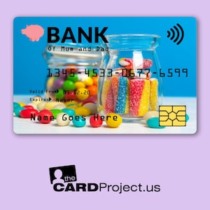 Kids Toy Candy Credit Card – Personalized Fun Candy Design for Learning