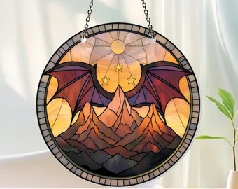 Night Court Suncatcher, Bat Boys Wings Acrylic Ornament, Fantasy Bookish Window Hanging, Bookshelf Wall Art, ACOTAR Inspired Decor