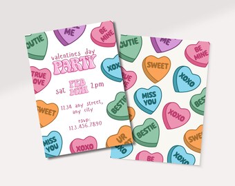 Valentine's Day Party | Kids Valentines Day Party | Sweetheart Invite | Classroom Party Evite | Digital Invitation Template
