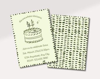The One Where She Turns 25 Invite | Girls Birthday Invite | Adult Party Invite | 25th Birthday | Digital Invitation Template